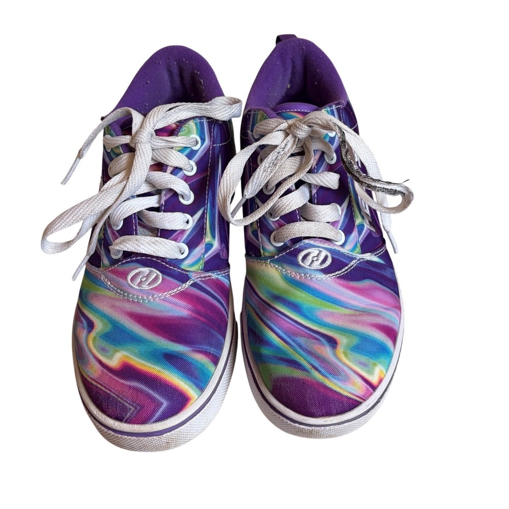 Heelys Pro 20 Skate Shoes Purple Multicolor Swirl Kids Youth 5 Womens 6 Wheels